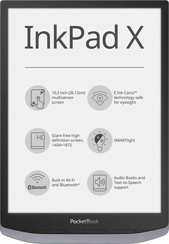 PocketBook InkPad X, Metallic Grey, 1GB RAM, 32GB